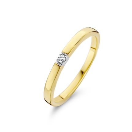 Gouden ring briljant 0,06 crt.